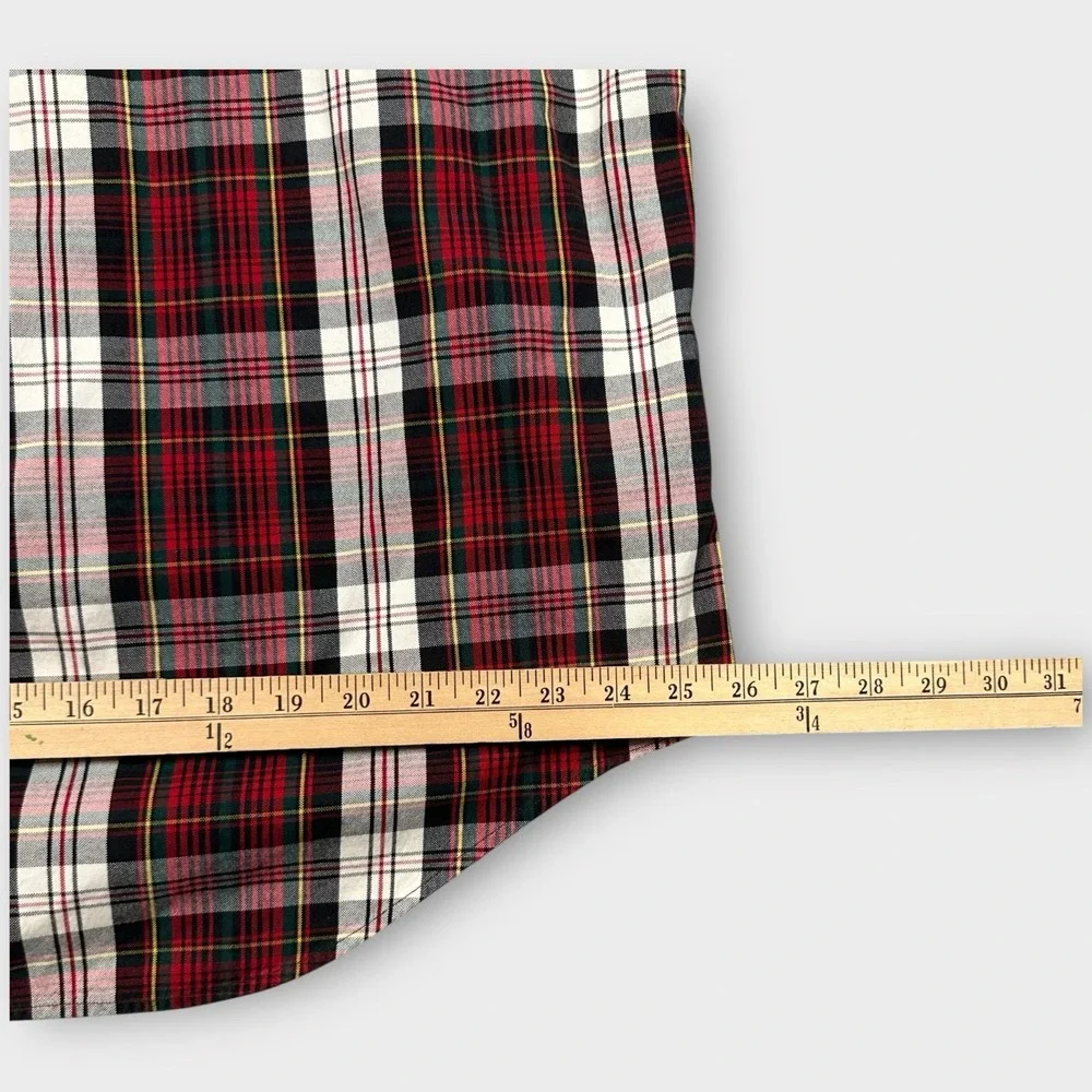 VTG Polo Ralph Lauren Shirt XXL Tartan Plaid Long Sleeve Blaire Oxford‎ Pocket